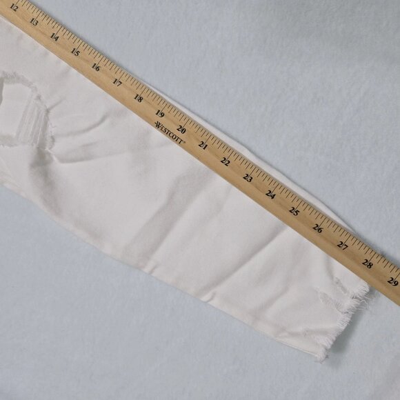 Abercrombie & Fitch Jeans Women Size 31/12 Ivory Super Skinny Low Rise Stretch - Picture 14 of 15